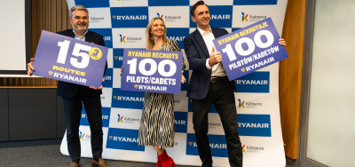 Ryanair oznamuje rekordní zimní letový řád na letišti Katowice Airport